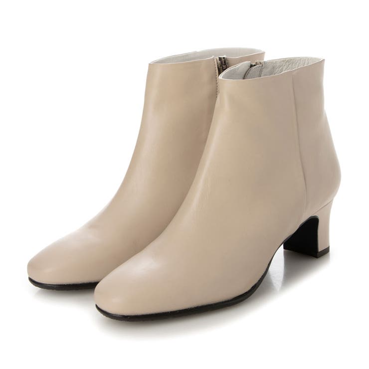 アイボリー | ラウンドスクエアトゥショートブーツ | Mode et Jacomo×ing