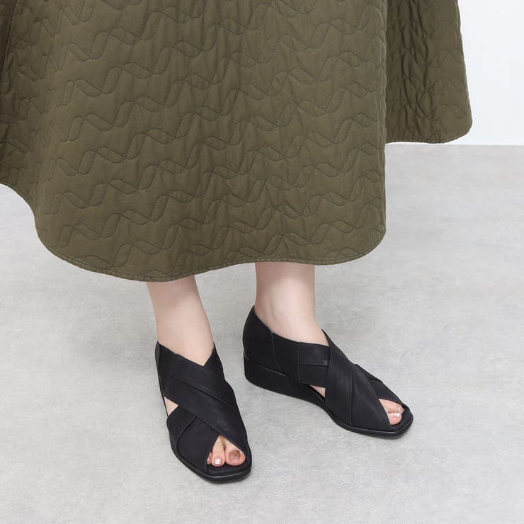 【クッション入り】クロスベルトオープンパンプス | Mode et Jacomo×ing | 詳細画像1 