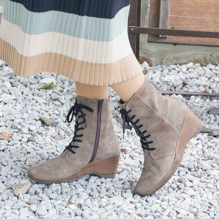 ウェッジソールレースアップブーツ | Mode et Jacomo×ing | 詳細画像1 