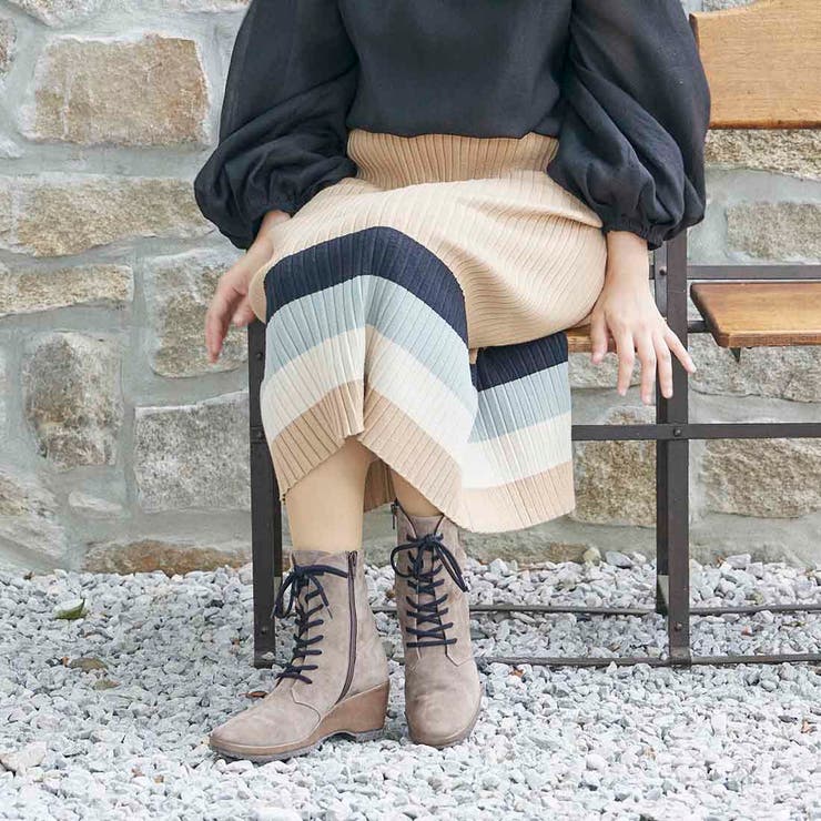 ウェッジソールレースアップブーツ | Mode et Jacomo×ing | 詳細画像10 