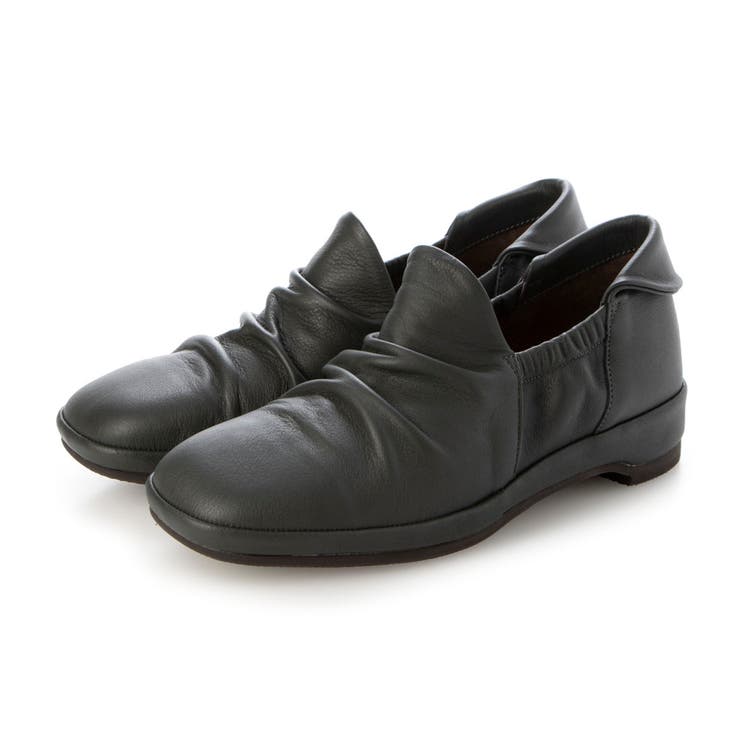 カーキ | 【軽量】ソフトレザーフラットシューズ | Mode et Jacomo×ing