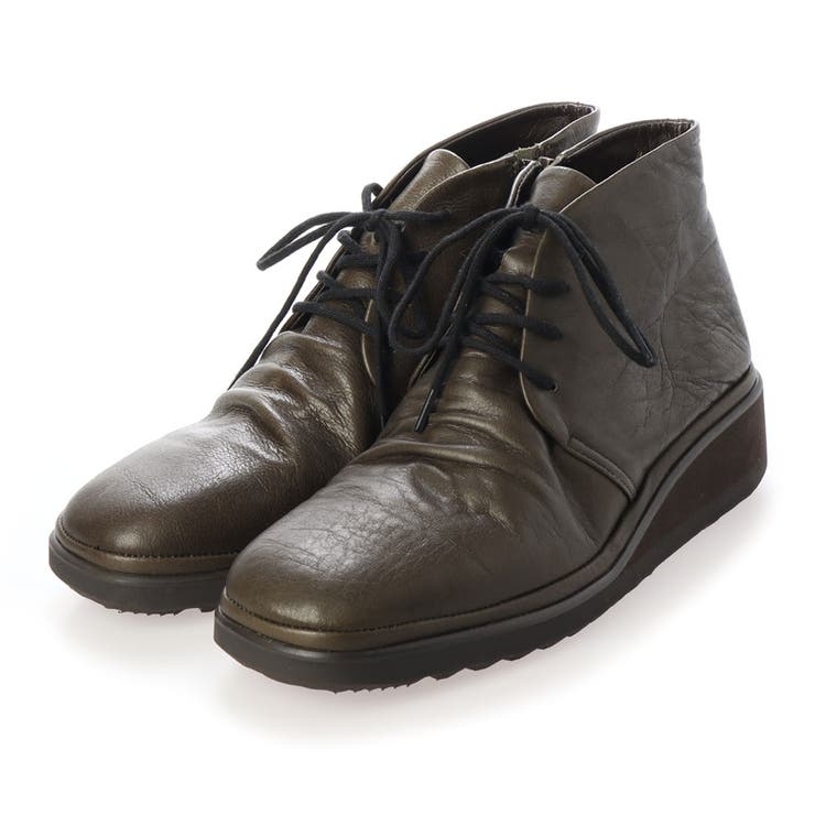 ダークカーキ | 【高機能】レースアップショートブーツ | Mode et Jacomo×ing