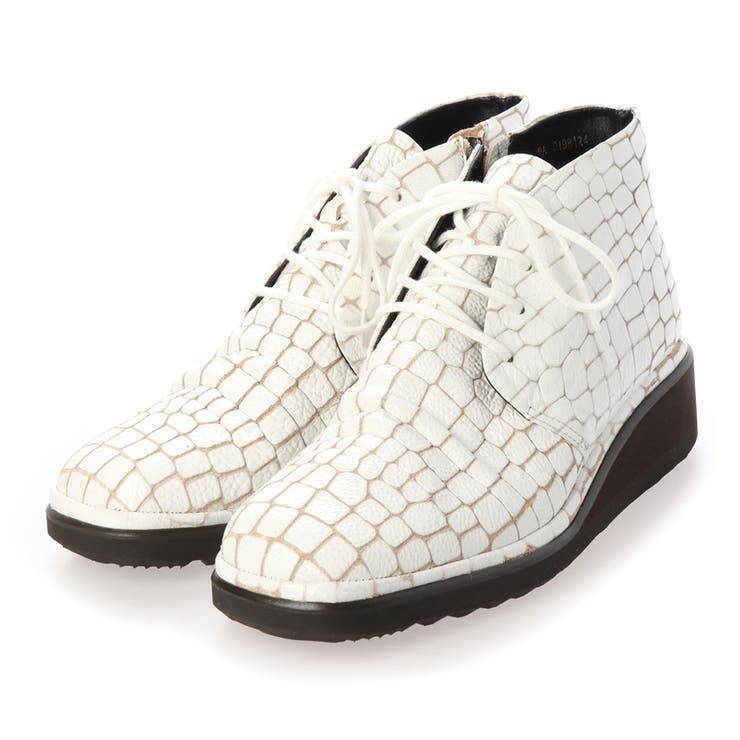 ホワイトカタオシ | 【高機能】レースアップショートブーツ | Mode et Jacomo×ing