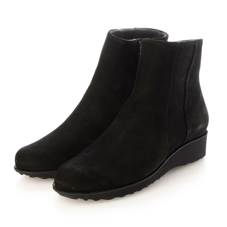 ブラックヌバック | ウェッジヒールショートブーツ | Mode et Jacomo×ing