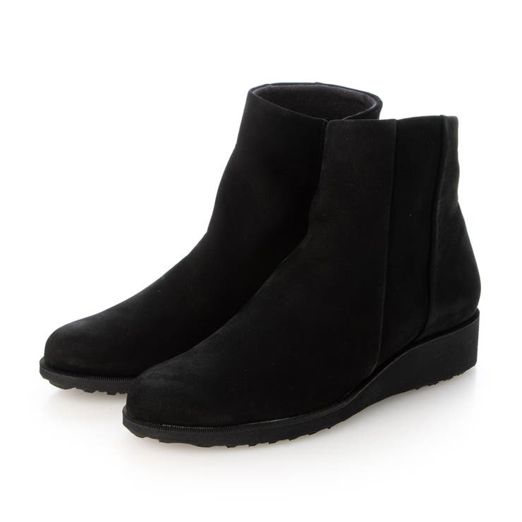 ブラックヌバック | ウエッジヒールショートブーツ | Mode et Jacomo×ing