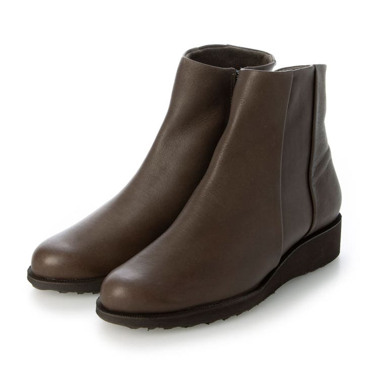 ブラウン | ウエッジヒールショートブーツ | Mode et Jacomo×ing