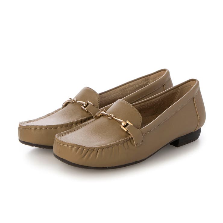 ベージュ | 【3E】【サスティナブル】ビット付きモカシューズ | Mode et Jacomo×ing
