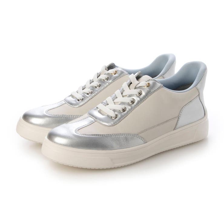 シルバーコンビ | ハンズフリーレースアップスニーカー | Mode et Jacomo×ing