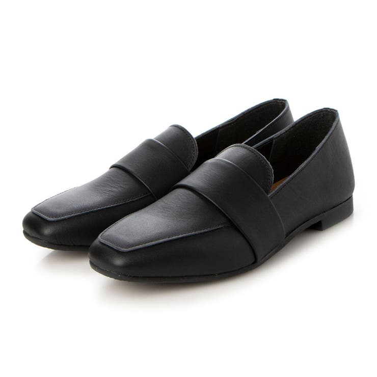 ブラック | 【WEB限定】レザーベルトローファー | Mode et Jacomo×ing