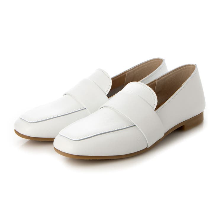 ホワイト | 【WEB限定】レザーベルトローファー | Mode et Jacomo×ing