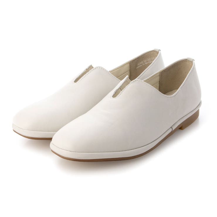 ホワイト | 【サスティナブルシリーズ】フラットスリットパンプス | Mode et Jacomo×ing