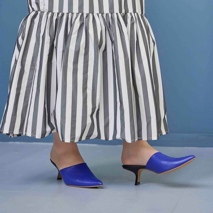 ダイアゴナルヒールポインテッドトゥミュール | Mode et Jacomo×ing | 詳細画像1 