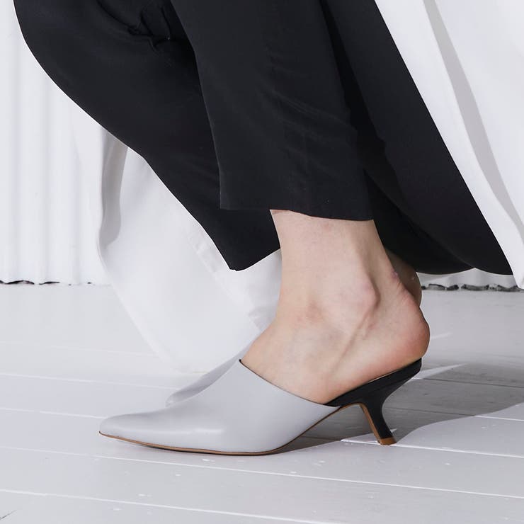 ダイアゴナルヒールポインテッドトゥミュール | Mode et Jacomo×ing | 詳細画像13 