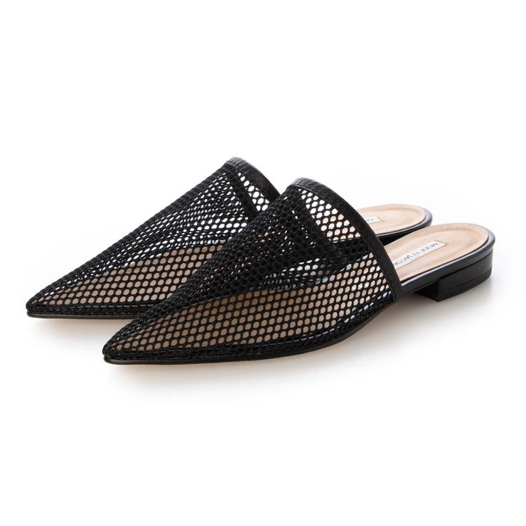 ブラックキジ | メッシュフラットミュール | Mode et Jacomo×ing