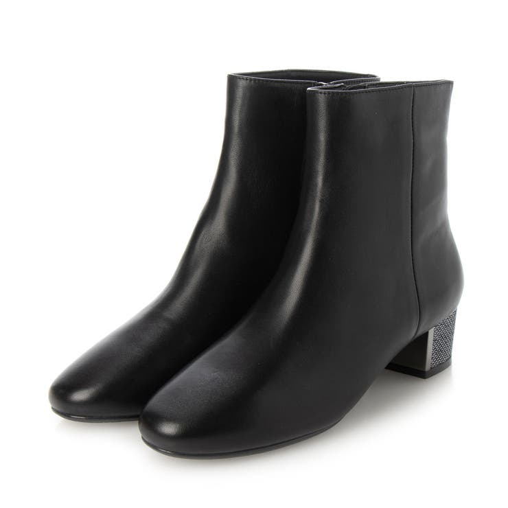 ブラック | グリッターヒールショートブーツ | Mode et Jacomo×ing