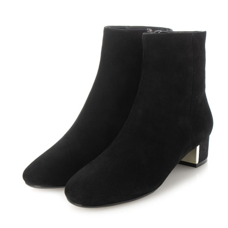 ブラックスエード | グリッターヒールショートブーツ | Mode et Jacomo×ing