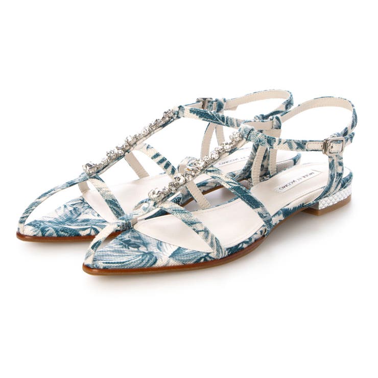 アイボリーキジ | ポインテッドトゥTストラップサンダル | Mode et Jacomo×ing