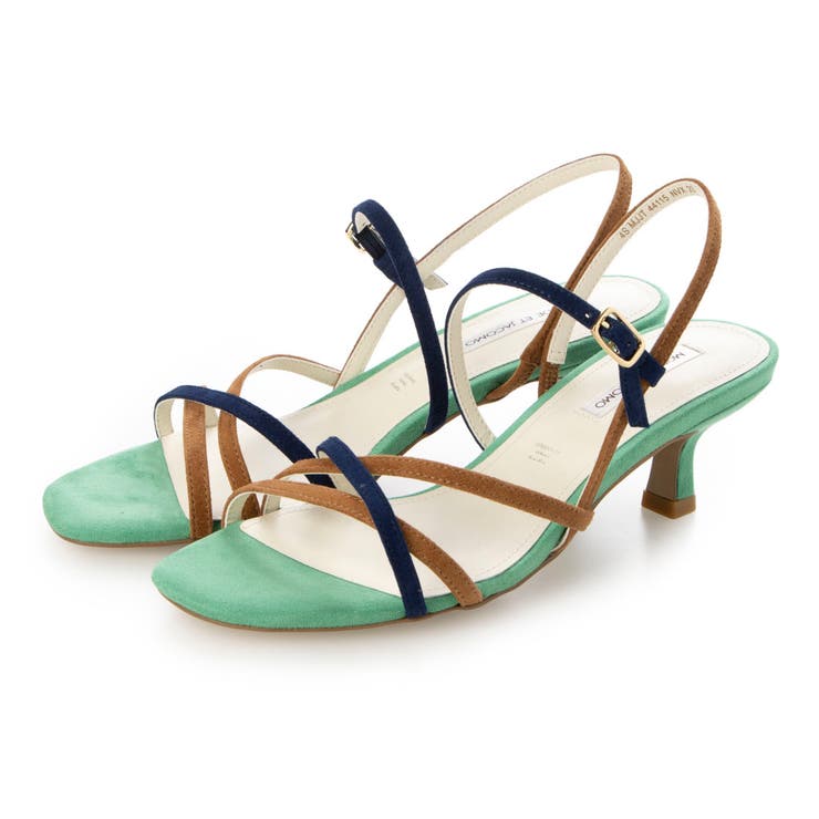 ネイビーミックス | ストラップヒールサンダル | Mode et Jacomo×ing