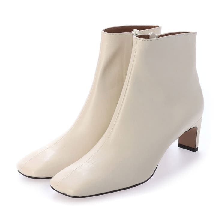 アイボリー | スクエアトゥショートブーツ | Mode et Jacomo×ing