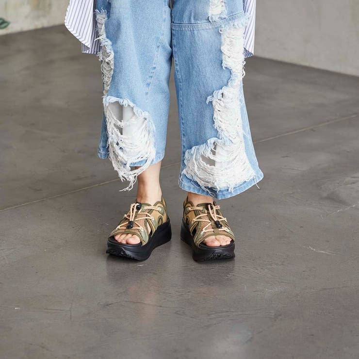 プラットフォームメッシュサンダル | Mode et Jacomo×ing | 詳細画像10 