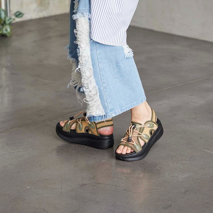 プラットフォームメッシュサンダル | Mode et Jacomo×ing | 詳細画像4 