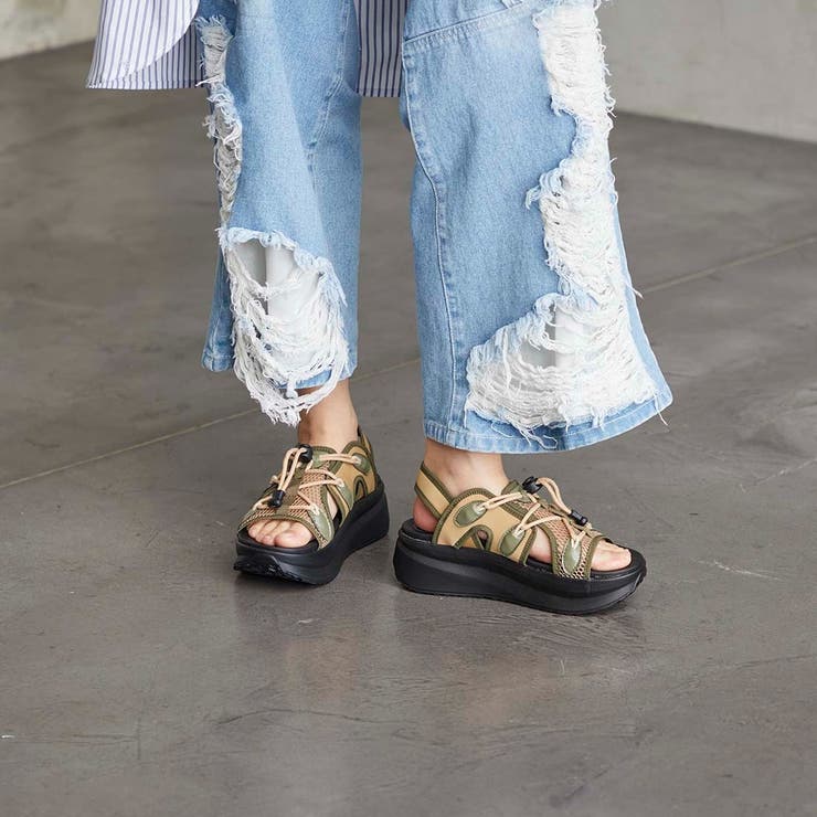 プラットフォームメッシュサンダル | Mode et Jacomo×ing | 詳細画像7 