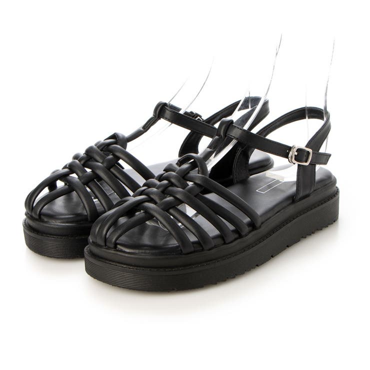 ブラック | ナローストラップグルカサンダル | Mode et Jacomo×ing