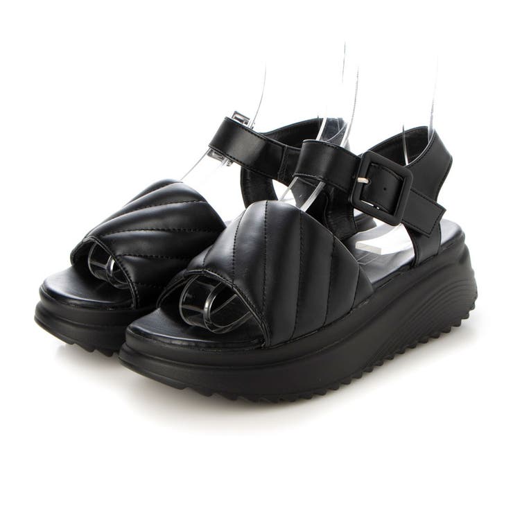 ブラック | キルティングパフサンダル | Mode et Jacomo×ing