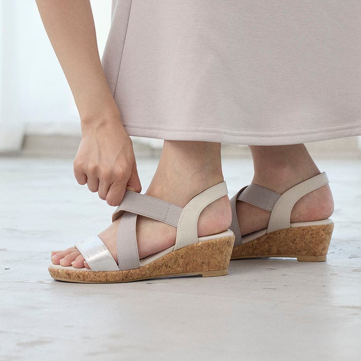 【WEB限定】コルクウエッジサンダル | Mode et Jacomo×ing | 詳細画像1 