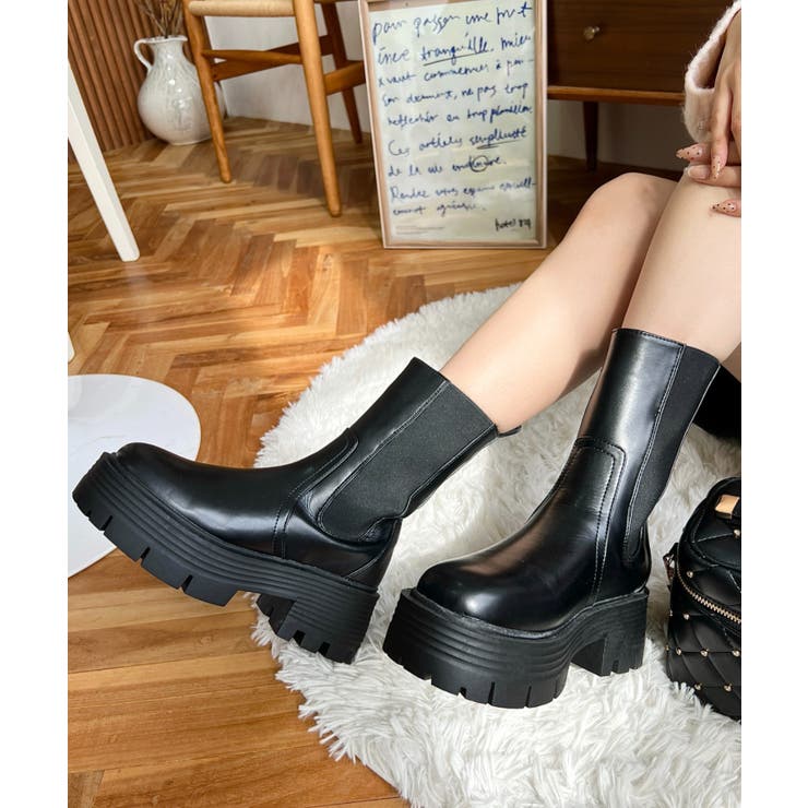 厚底サイドゴアブーツ | moment+ | 詳細画像19 