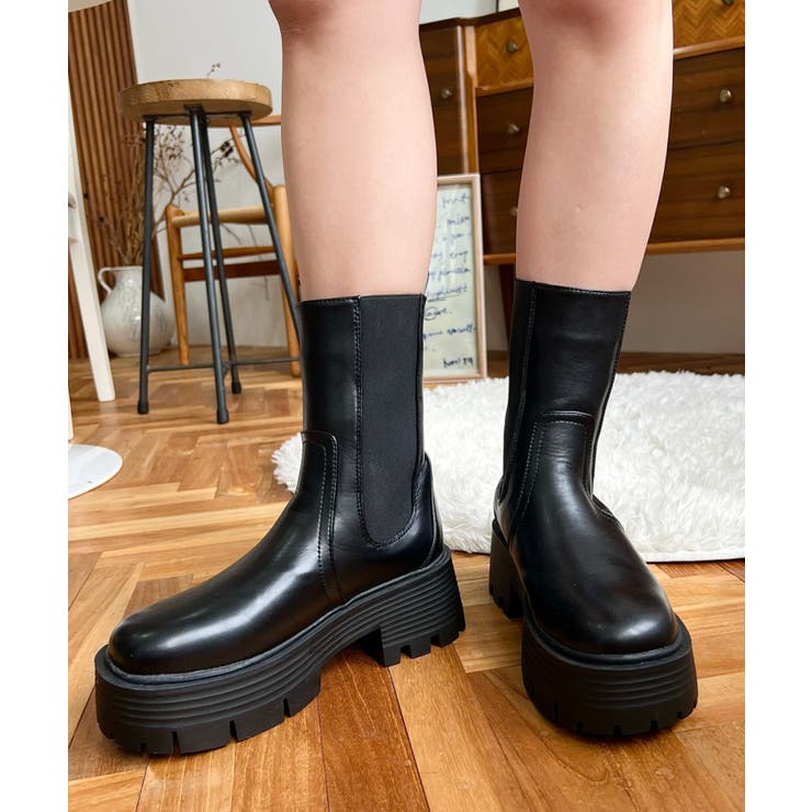 厚底サイドゴアブーツ | moment+ | 詳細画像30 