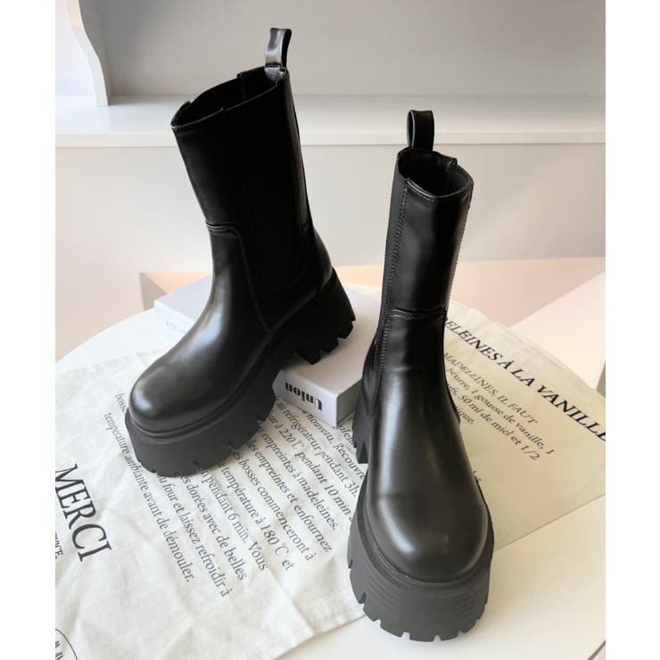 厚底サイドゴアブーツ | moment+ | 詳細画像4 