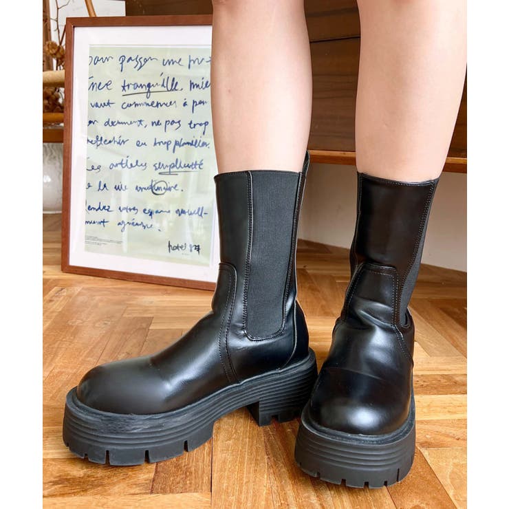 厚底サイドゴアブーツ | moment+ | 詳細画像7 