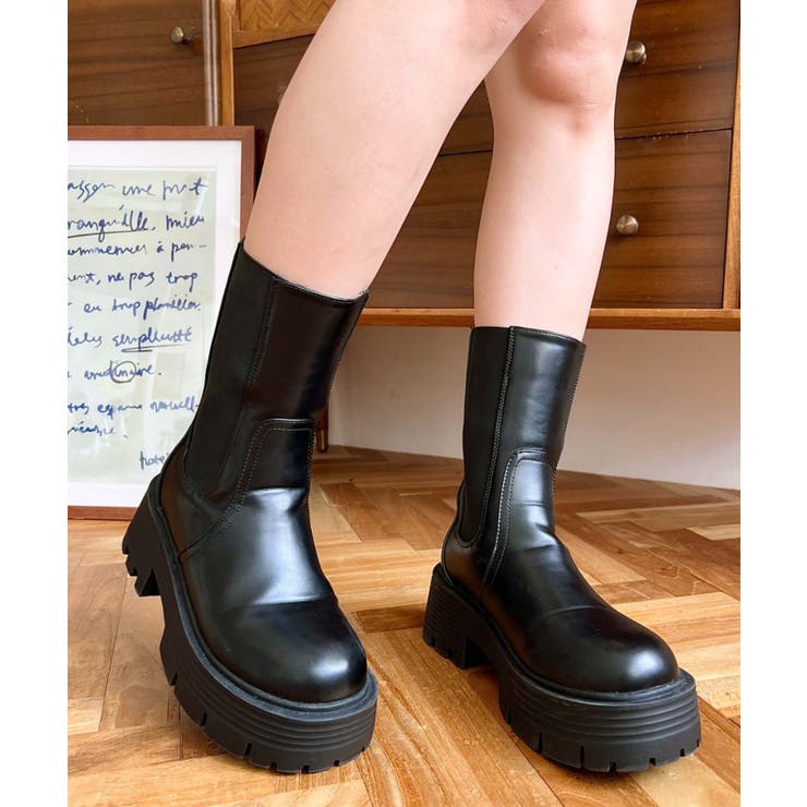 厚底サイドゴアブーツ | moment+ | 詳細画像8 