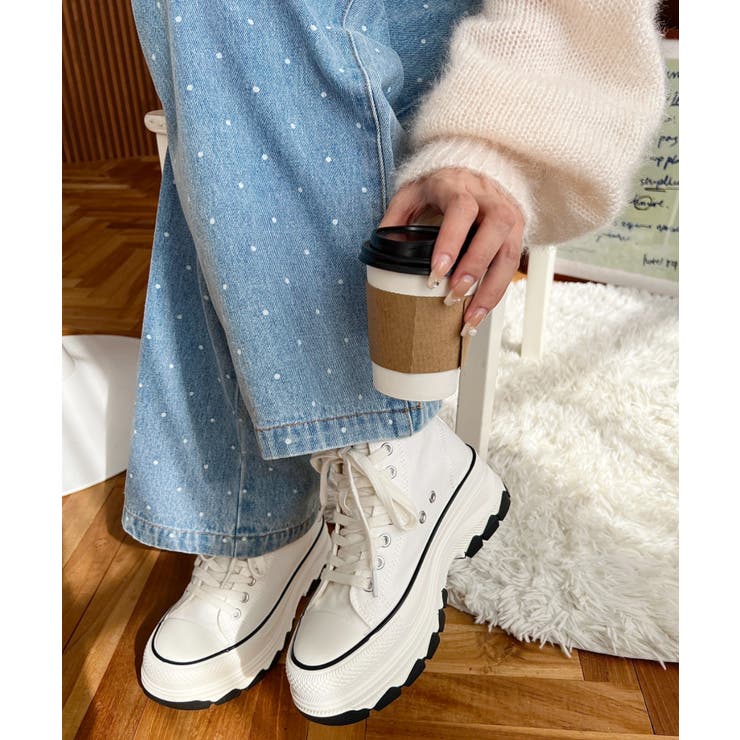 ボリューム厚底ハイカットスニーカー | moment+ | 詳細画像2 