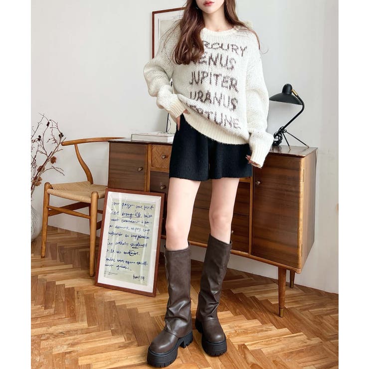 厚底ロングカバーブーツ | moment+ | 詳細画像25 