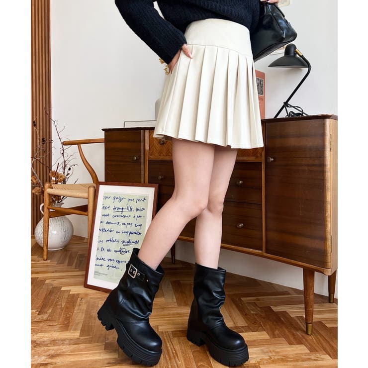 厚底ショートカバーブーツ | moment+ | 詳細画像10 