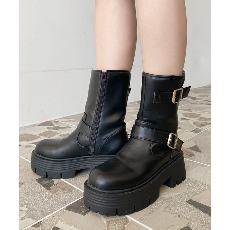 ダブルベルトバイカーブーツ | moment+ | 詳細画像10 