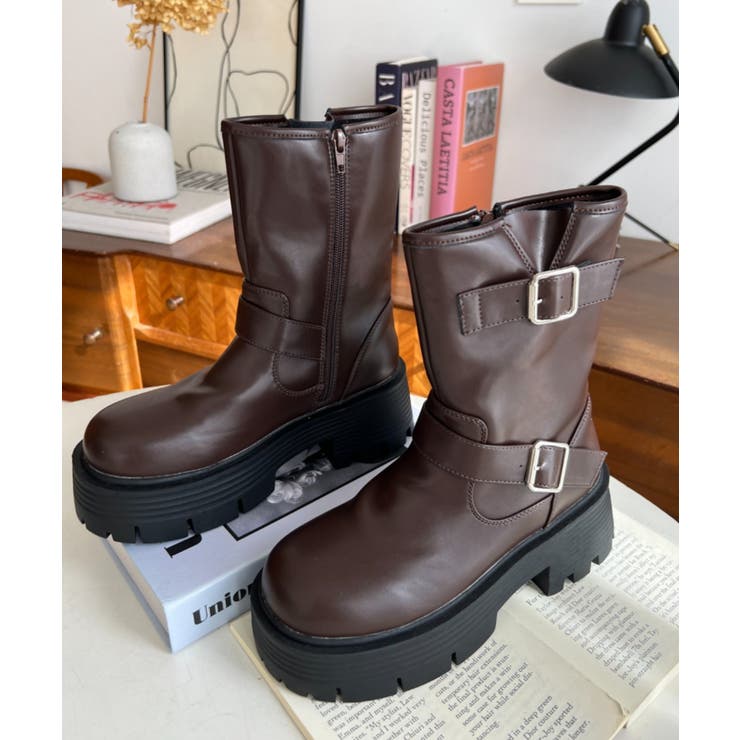 ダブルベルトバイカーブーツ | moment+ | 詳細画像18 