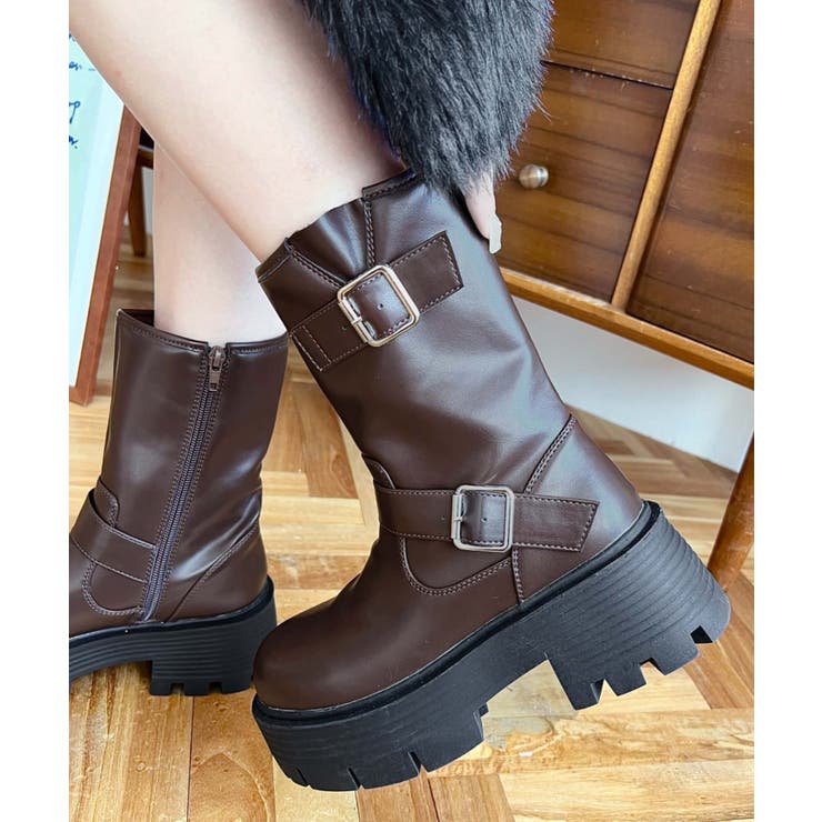 ダブルベルトバイカーブーツ | moment+ | 詳細画像22 