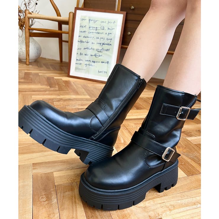 ダブルベルトバイカーブーツ | moment+ | 詳細画像4 