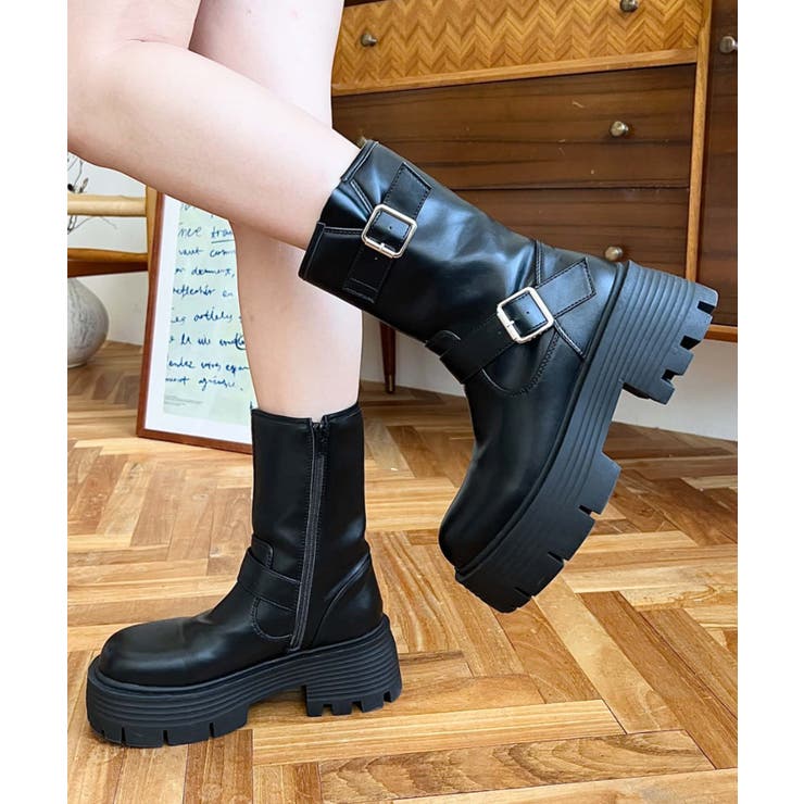 ダブルベルトバイカーブーツ | moment+ | 詳細画像6 