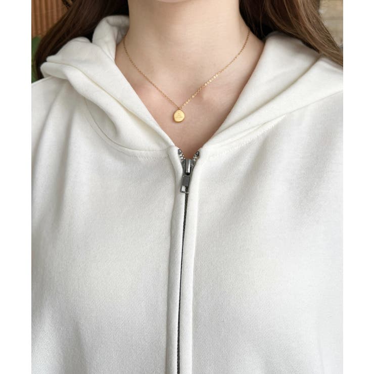 裏毛袖ワンポイントバック刺繍ジップアップパーカーTC | moment+ | 詳細画像20 