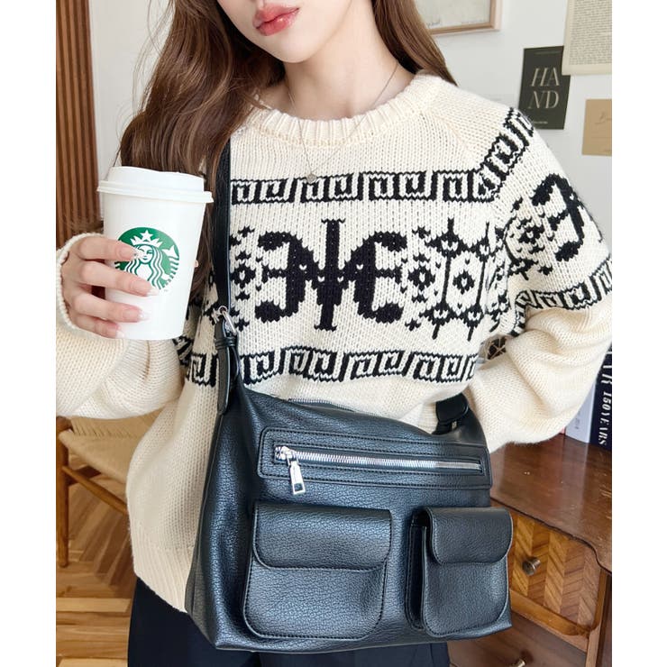 3G ロゴチャイナ柄Wジャガードニットプルオーバー | moment+ | 詳細画像21 