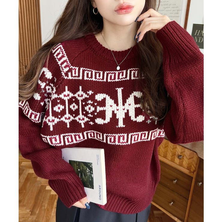 3G ロゴチャイナ柄Wジャガードニットプルオーバー | moment+ | 詳細画像64 