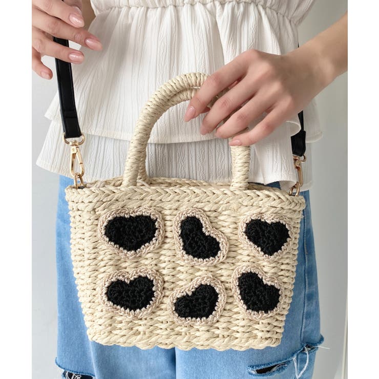 韓国仕入れ レザー 牛革 デザインハートショルダー BAG org.jpg