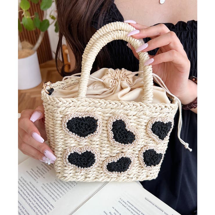韓国仕入れ レザー 牛革 デザインハートショルダー BAG org.jpg