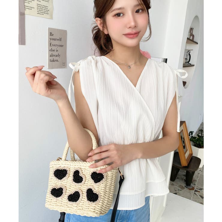 韓国仕入れ レザー 牛革 デザインハートショルダー BAG org.jpg