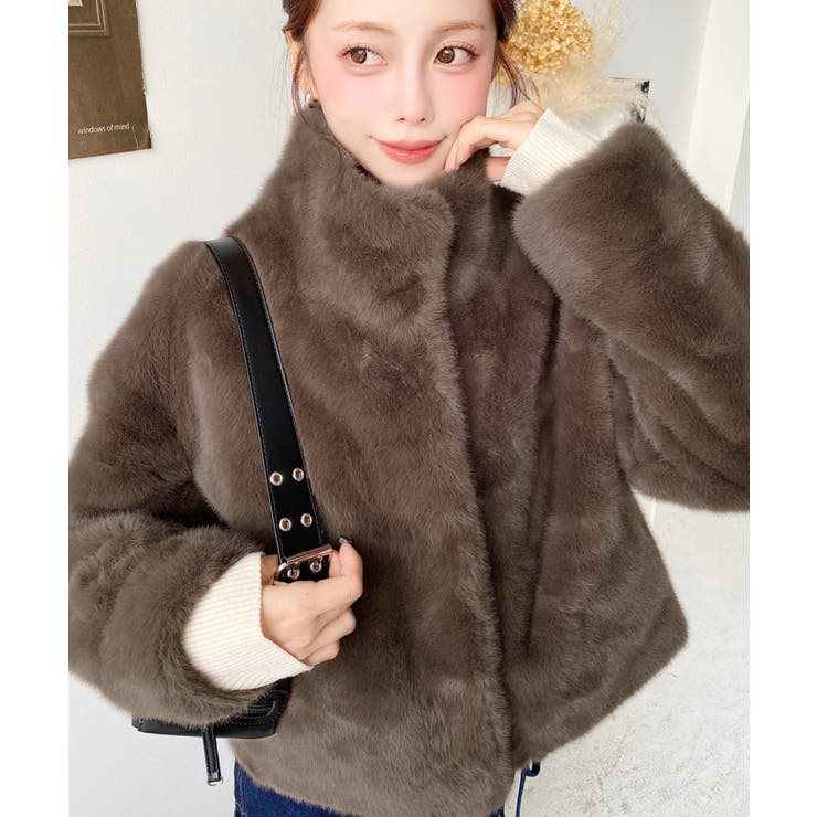 スタンドカラーファーブルゾン[品番：ERMW0004121]｜moment+