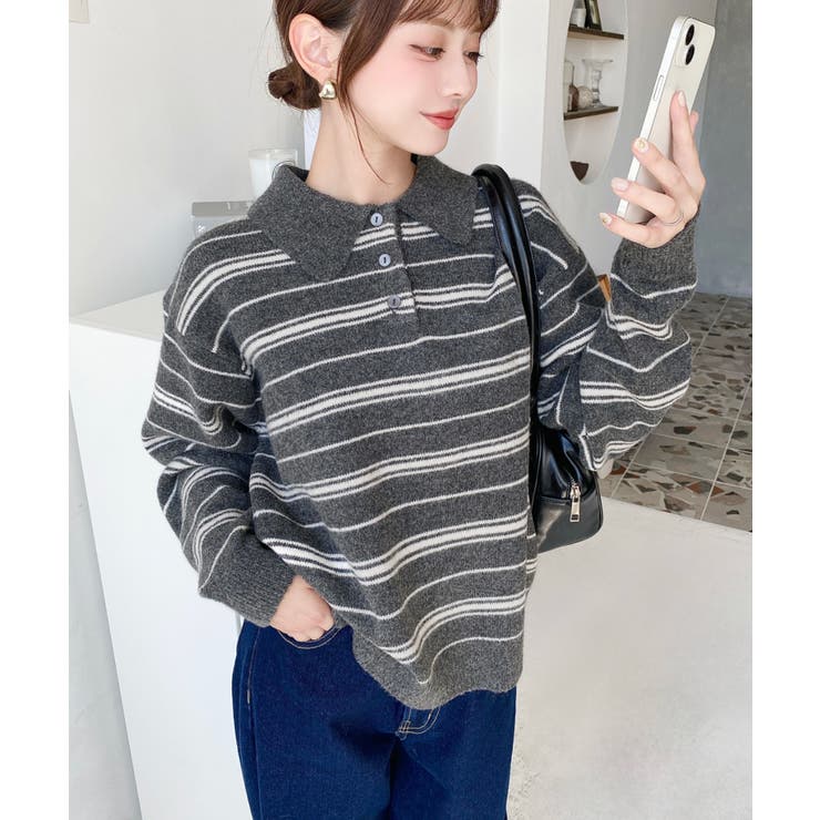 最終値下げ【タグ付】Sustainableレイヤードポロニットプルオーバー FREAK'S STORE ニット セーター 限定展開 ポロ プルオーバー